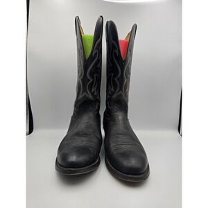 NOCONA Black Leather Cowboy Western‎ Boots Mens Size 10 B USA